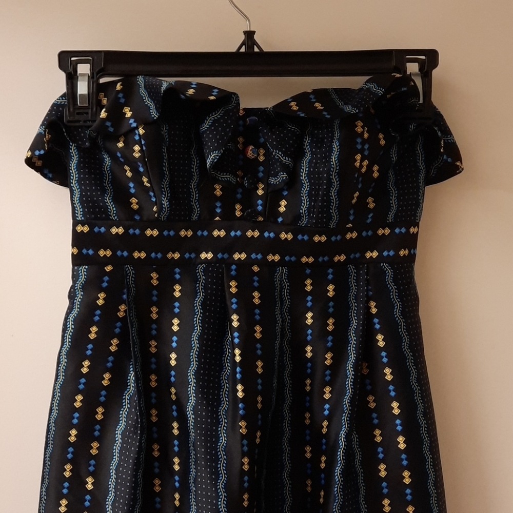 NWT, Betsey Johnson Vintage Strapless Silk Dress - Picture 3 of 13